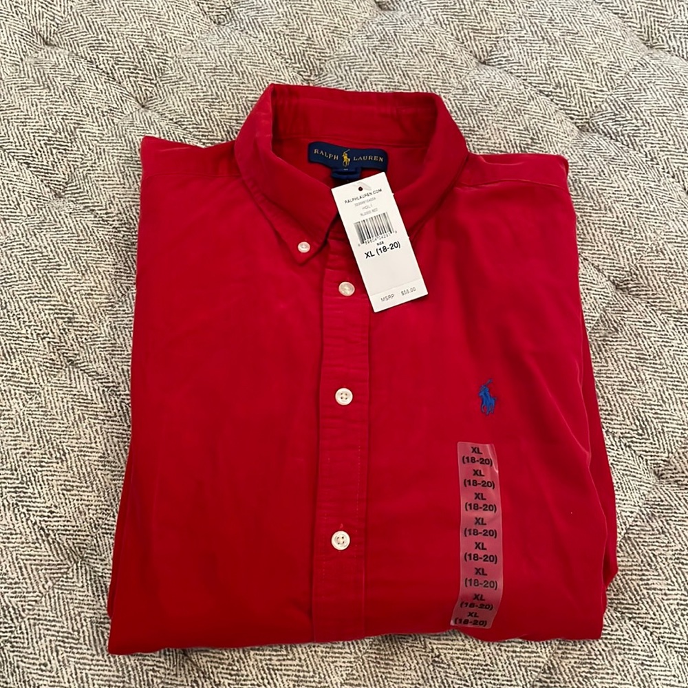 Ralph Lauren long sleeve corduroy shirt size XL (18-20)